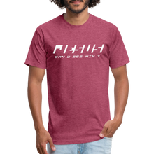 Load image into Gallery viewer, Can U See Him Fitted Cotton/Poly T-Shirt by Next Level - heather burgundy
