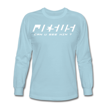 Load image into Gallery viewer, Can U See Him ? Long Sleeve T-Shirt - powder blue
