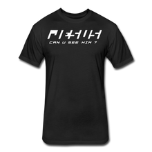 Load image into Gallery viewer, Can U See Him Fitted Cotton/Poly T-Shirt by Next Level - black
