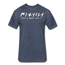 Load image into Gallery viewer, Can U See Him Fitted Cotton/Poly T-Shirt by Next Level - heather navy
