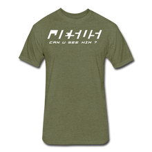 Load image into Gallery viewer, Can U See Him Fitted Cotton/Poly T-Shirt by Next Level - heather military green

